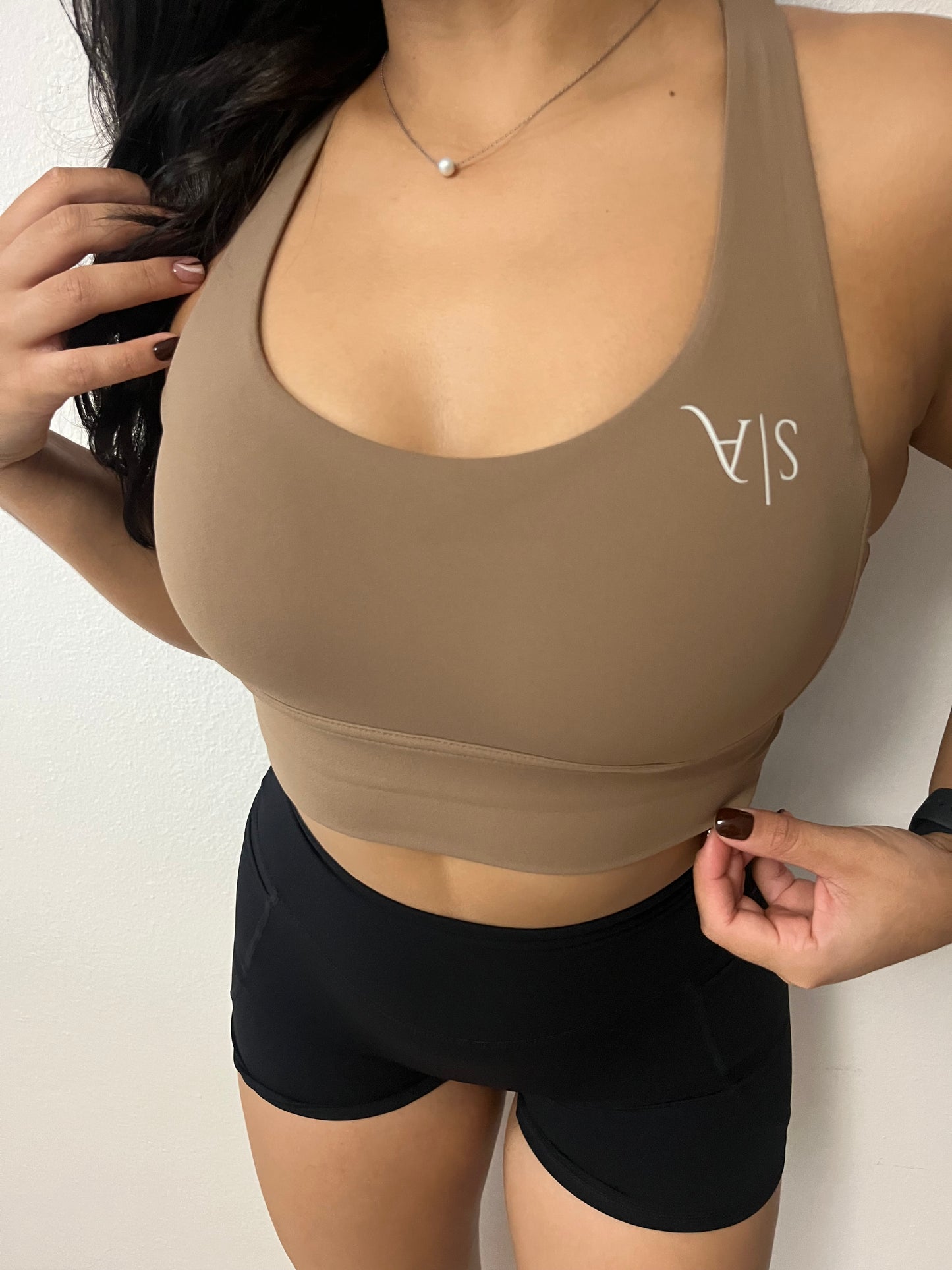 Layered sport bra